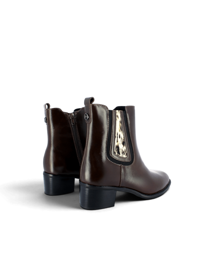 Bottine cuir marron femme moka Daka