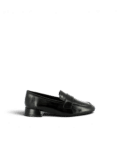 Mocassin petit talon femme noir Ilias