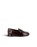 Mocassin petit talon femme prune Ilias