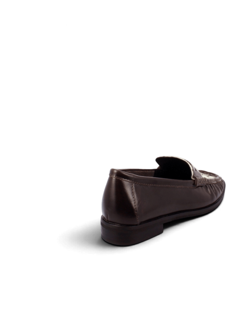 Mocassins imprimé animal femme moka Kuri