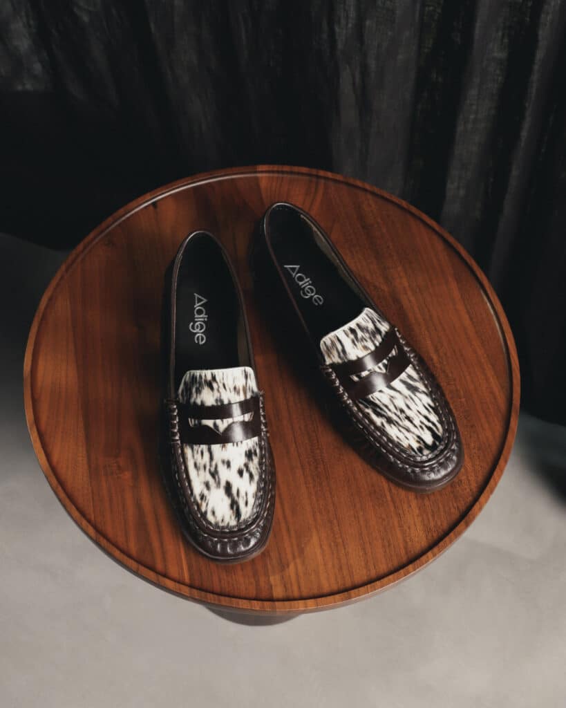 Mocassins imprimé animal femme moka Kuri