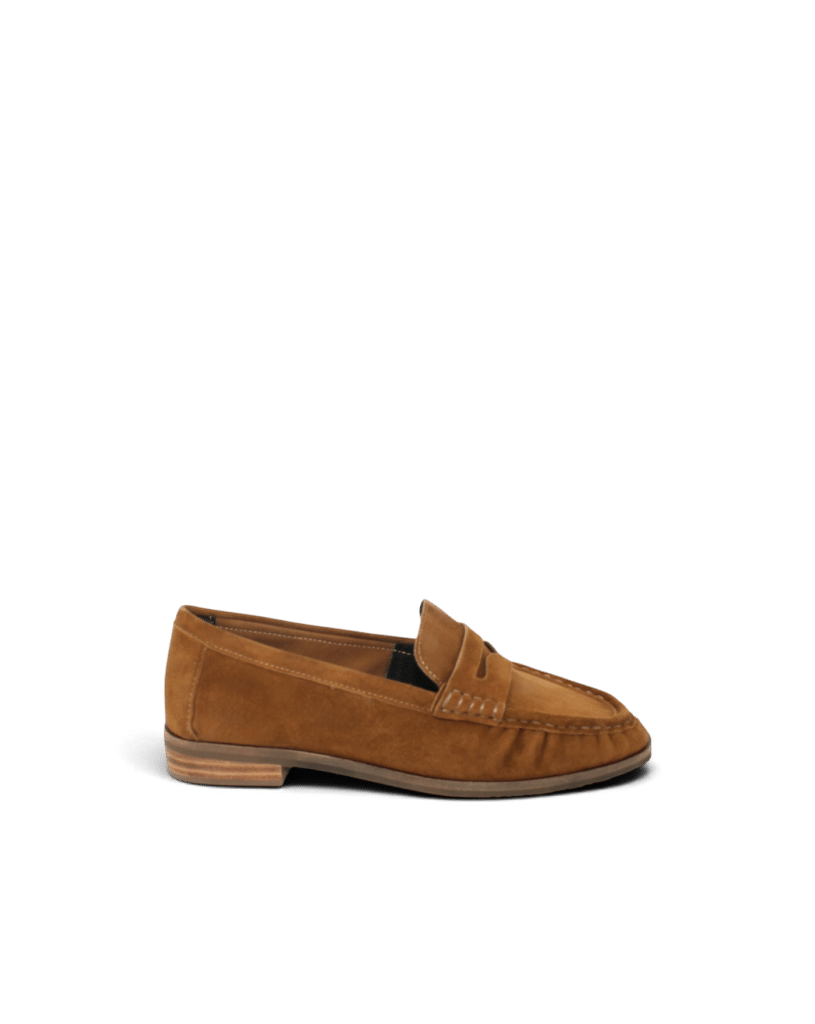 Mocassin en velours tabac femme Kuri