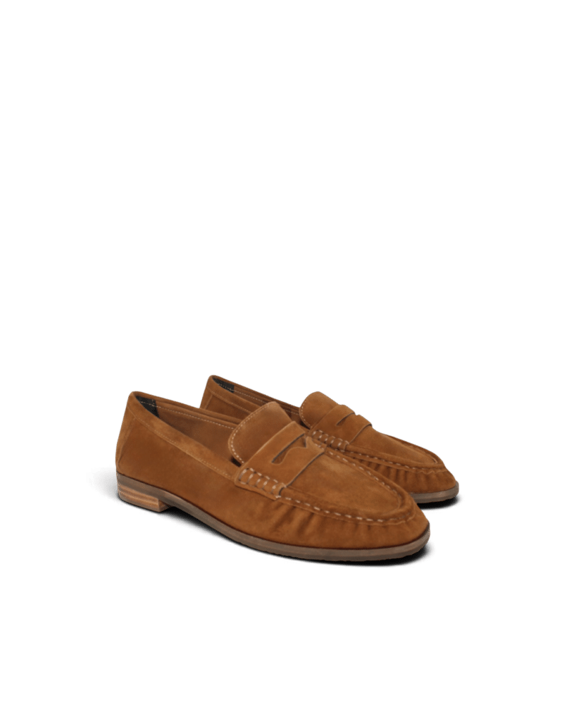 Mocassin en velours tabac femme Kuri