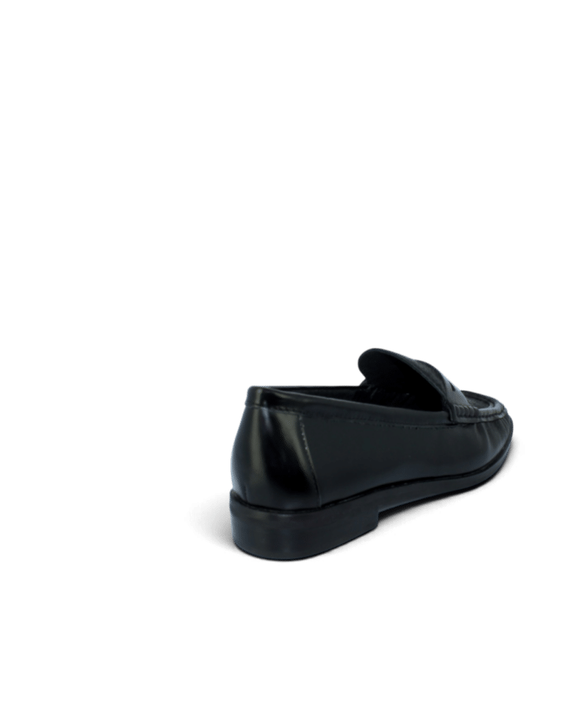 Mocassin à poil femme noir Kuri