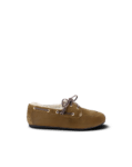 Mocassin fourrure femme noix