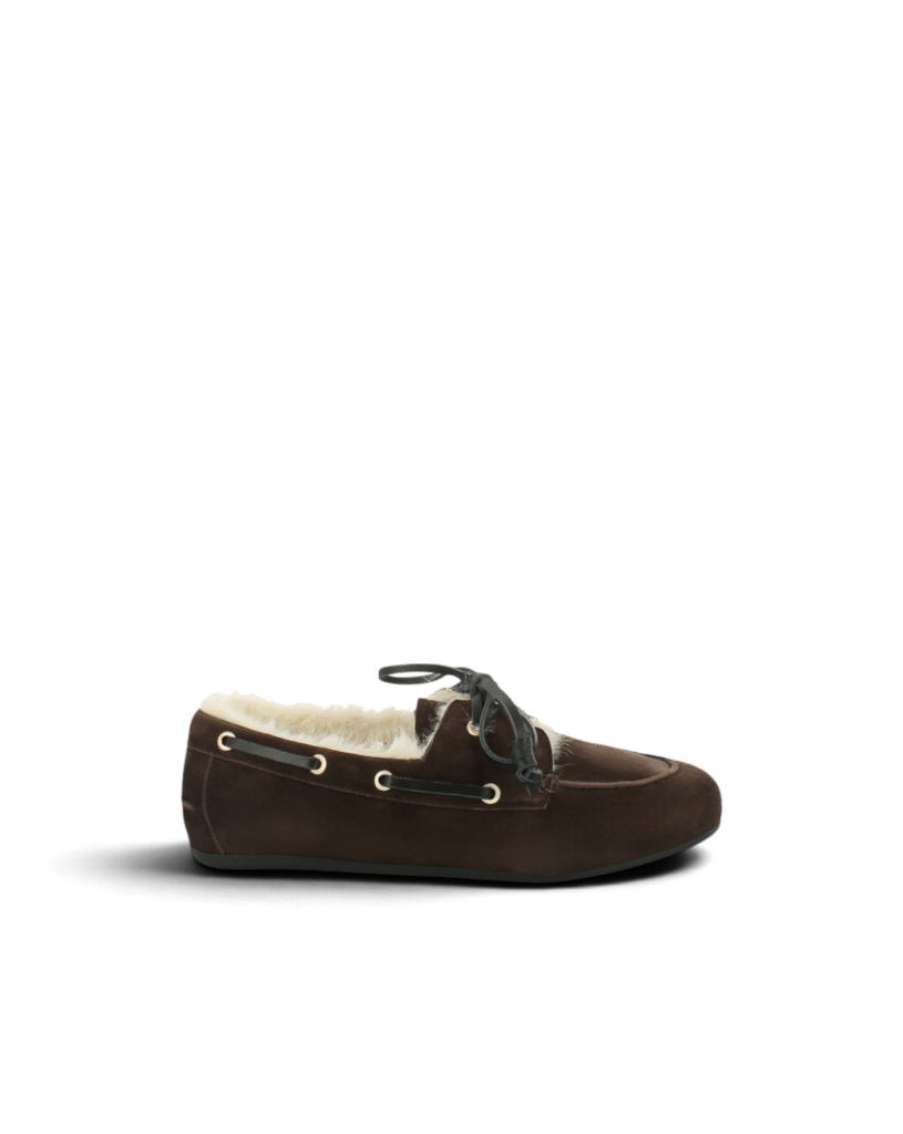 Mocassins fourrés femme moka