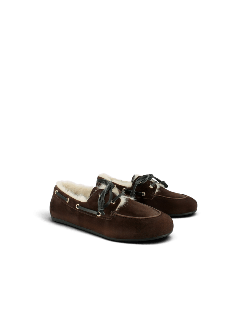 Mocassins fourrés femme moka