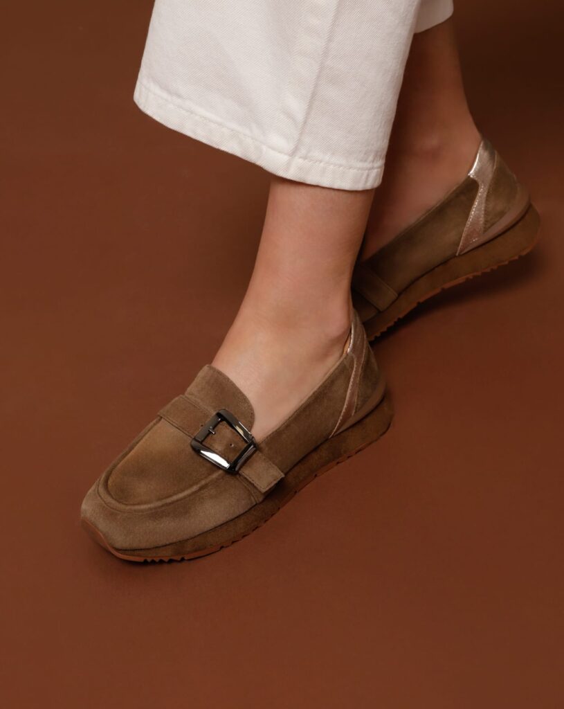 Mocassin basket femme chocolat