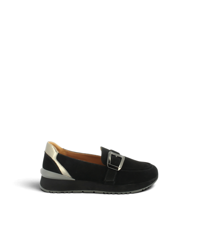 Mocassin basket femme noir