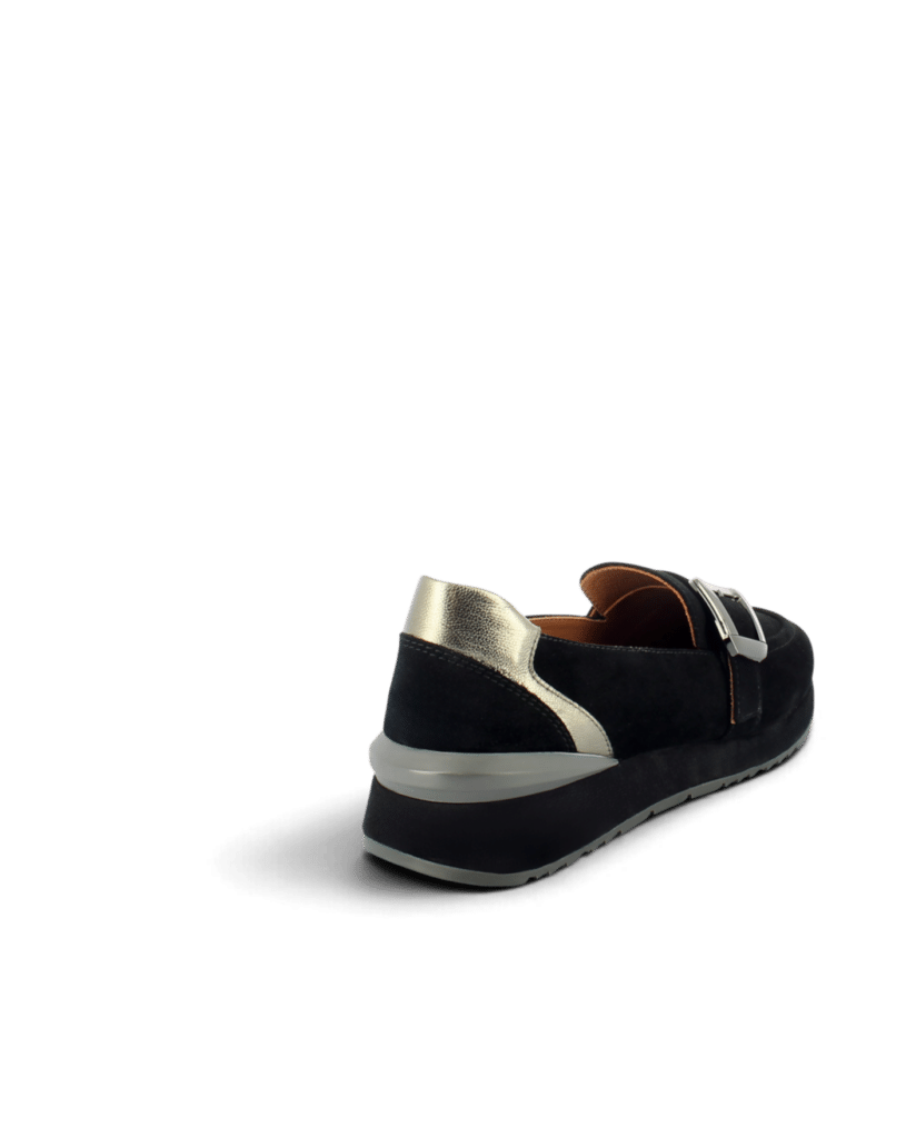 Mocassin basket femme noir