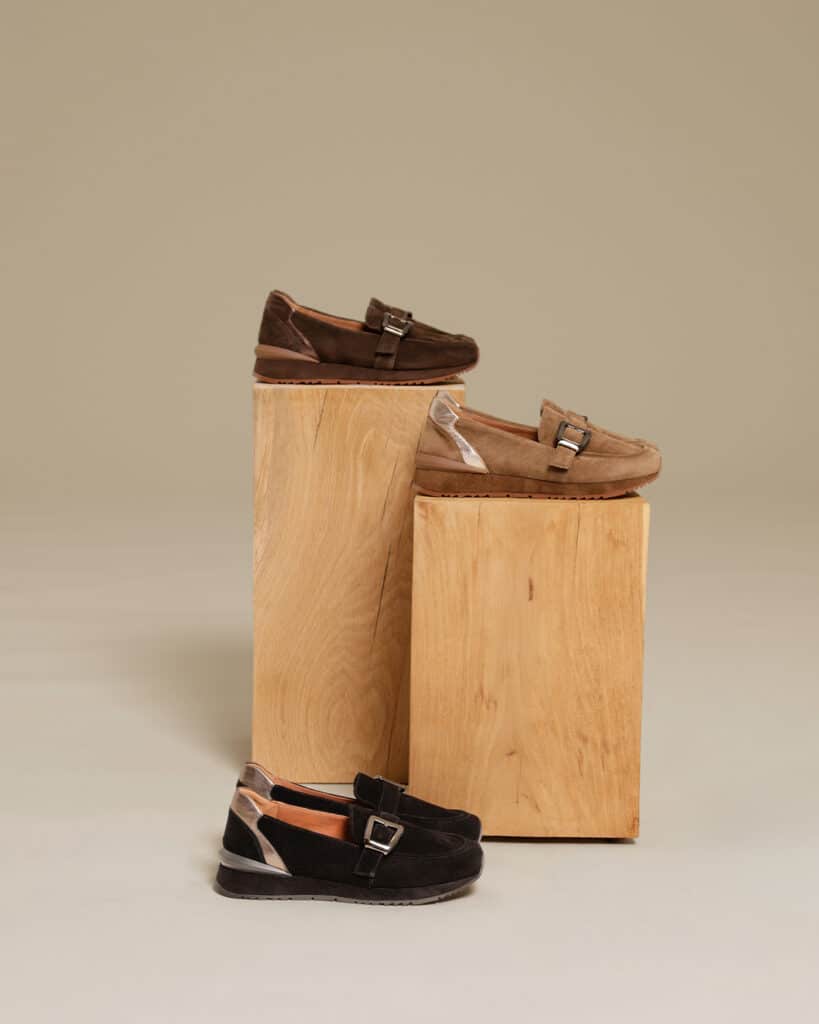 Mocassin basket femme noir Yaju