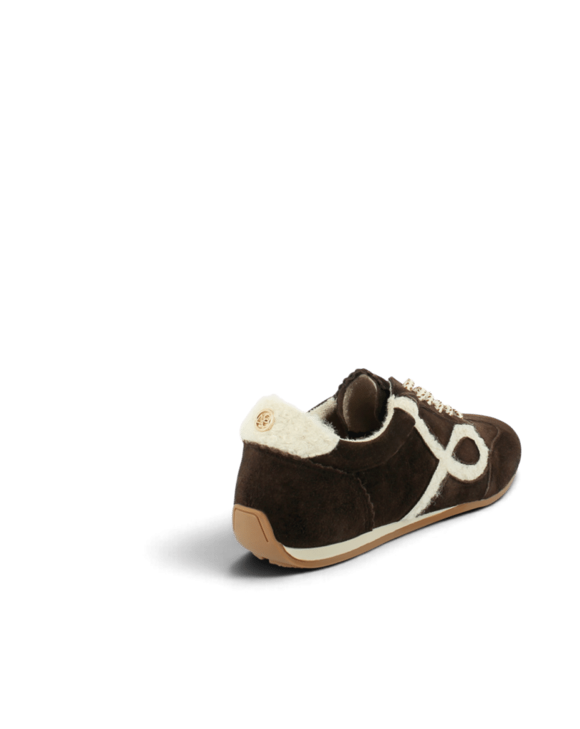 Basket fine cuir chocolat| Zan