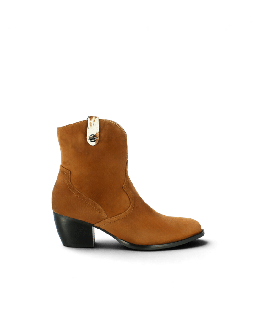 Bottine santiag femme en cuir