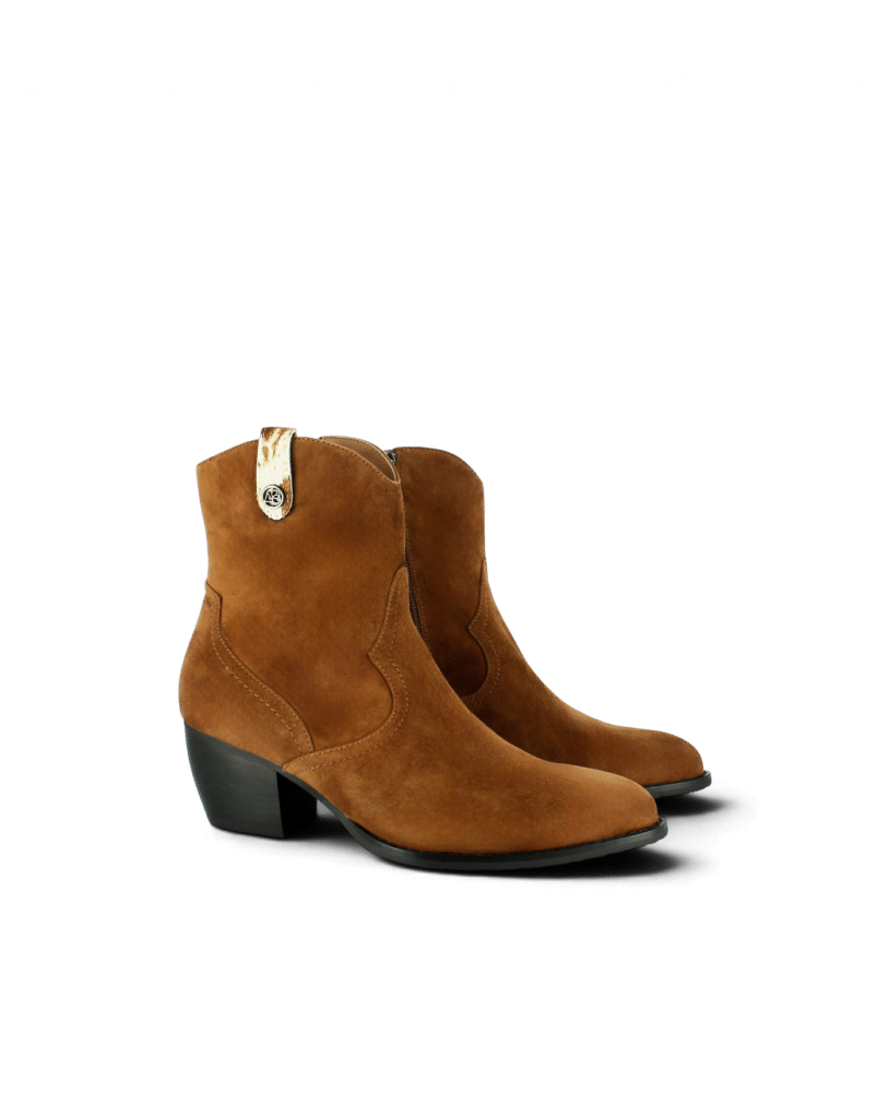 Bottine santiag femme en cuir