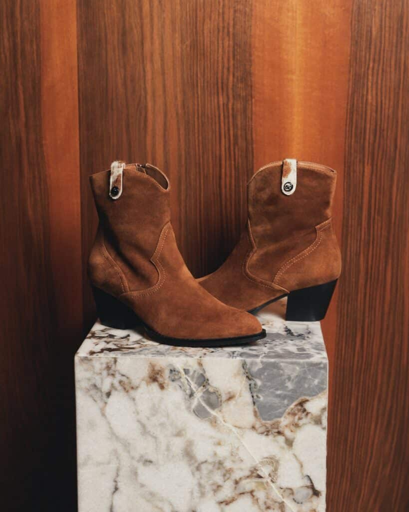 Bottine santiag femme en cuir