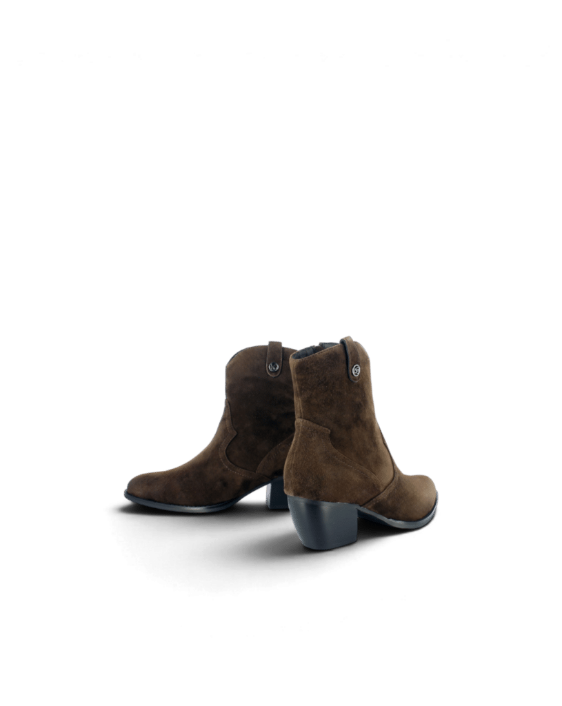 Bottine western femme en cuir