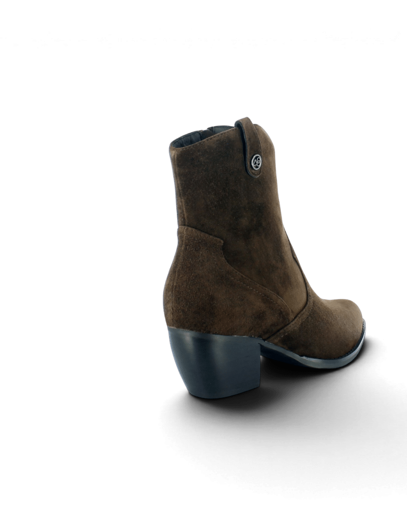Bottine western femme en cuir