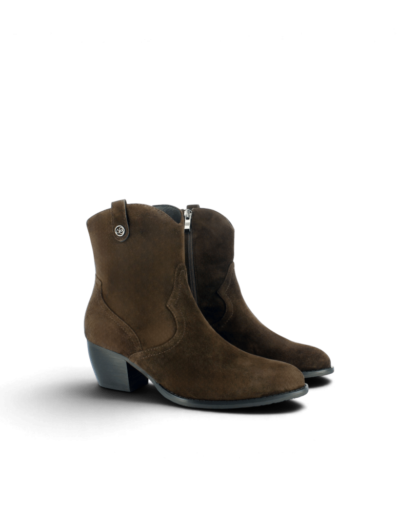 Bottine western femme en cuir
