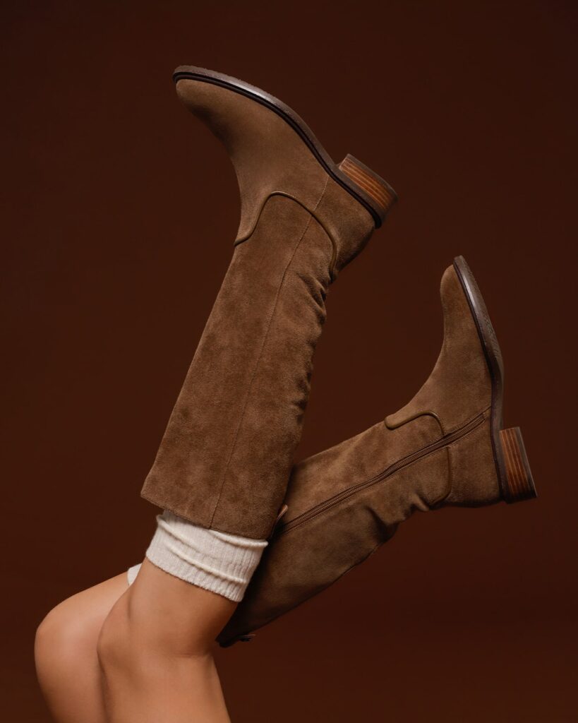 Bottes Cavalière beige Catya