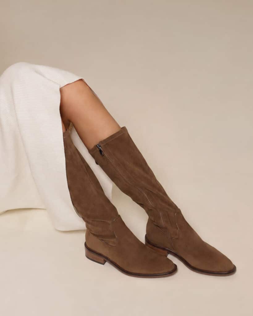 Botte stretch marron femme Celia