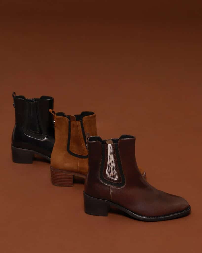 Bottine cuir marron femme moka Daka