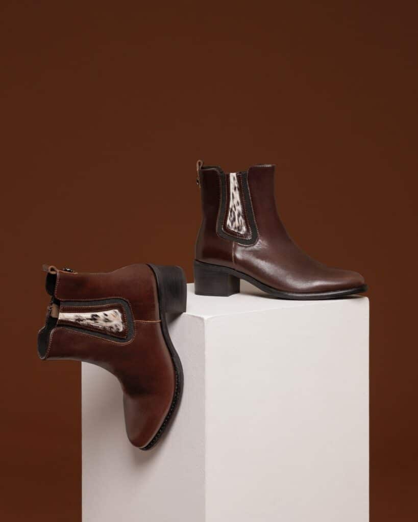 Bottine cuir marron femme moka Daka
