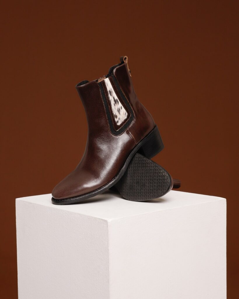 Bottine cuir marron femme moka Daka