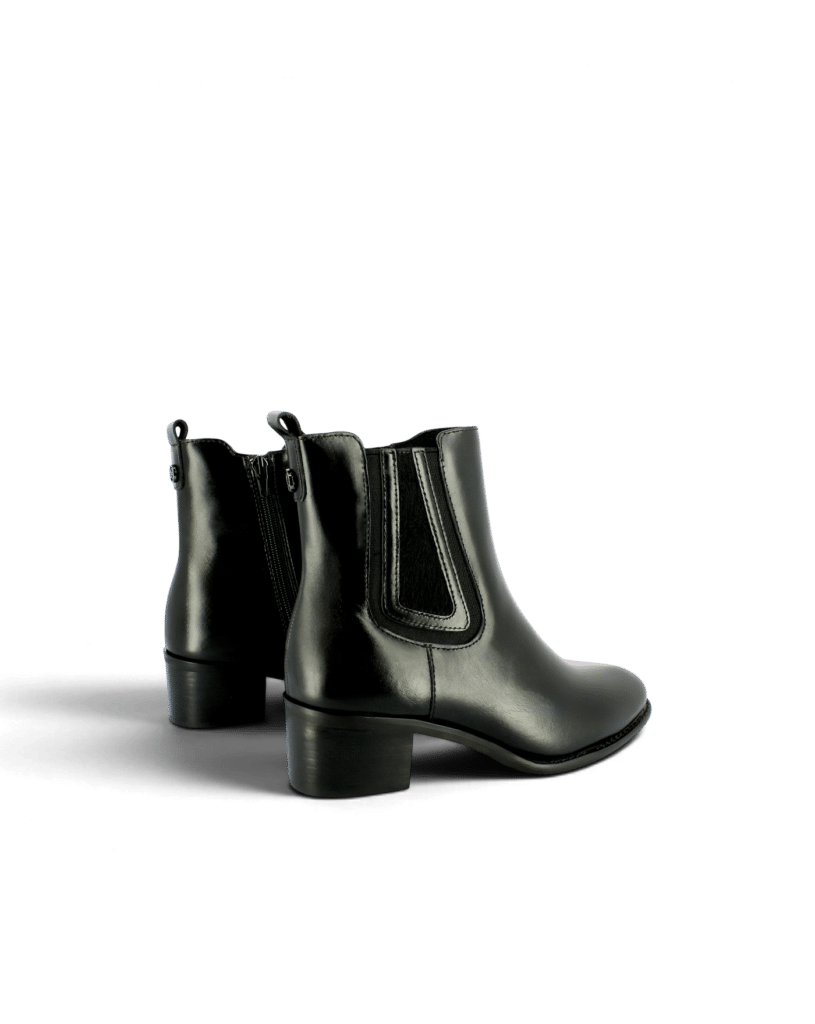 Bottine noire cuir femme Daka
