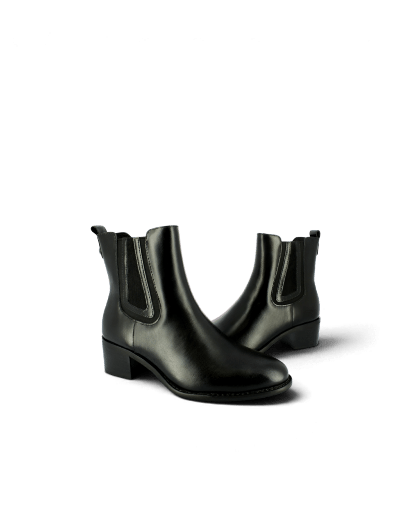 Bottine noire cuir femme Daka