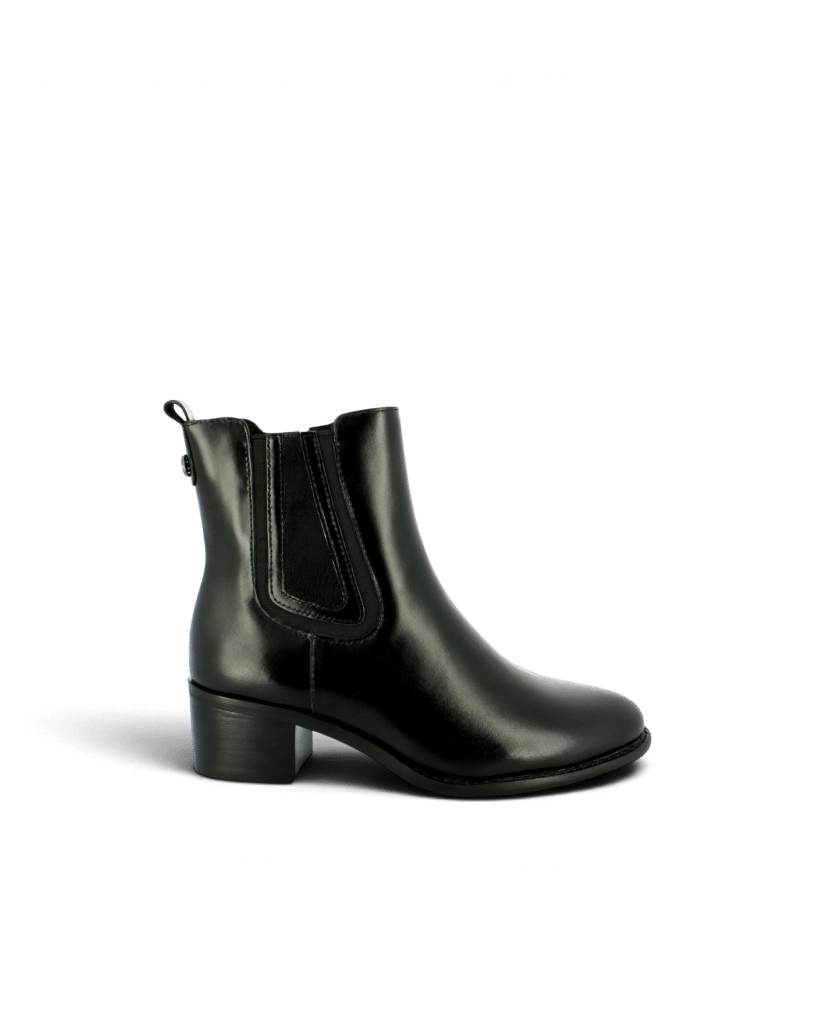 Bottine noire cuir femme Daka