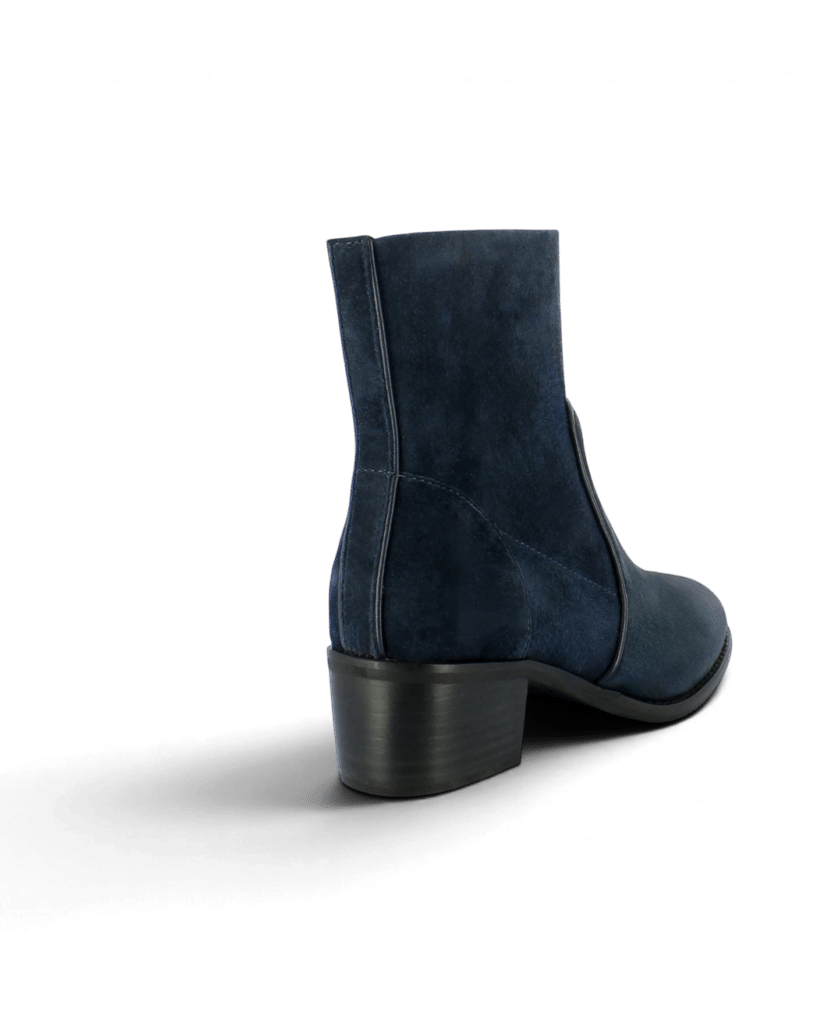 Bottine marine en daim