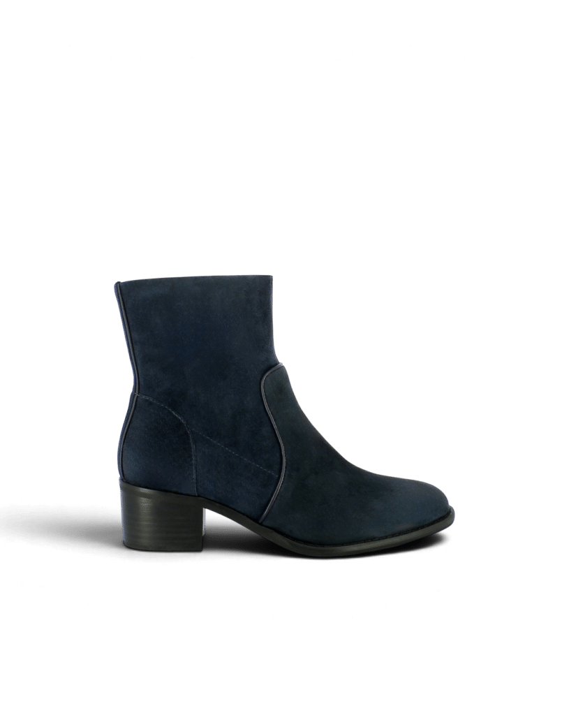 Bottine marine en daim