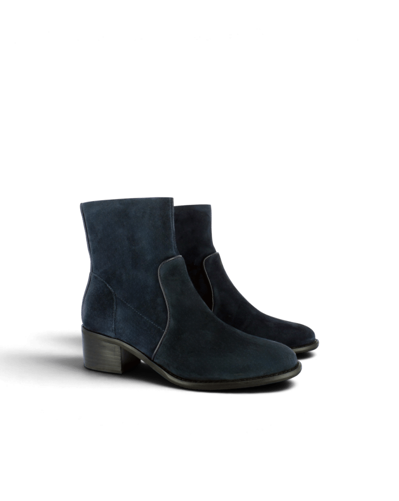 Bottine marine en daim