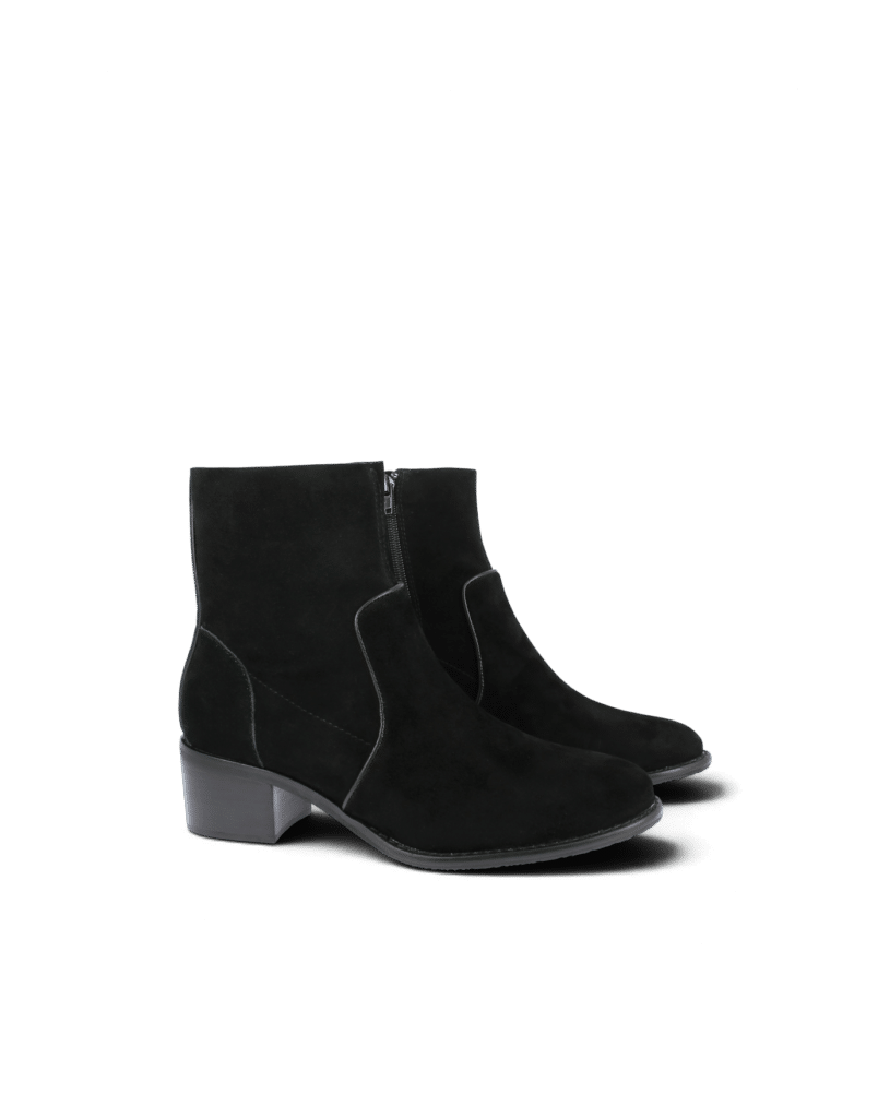 Bottines noir en daim