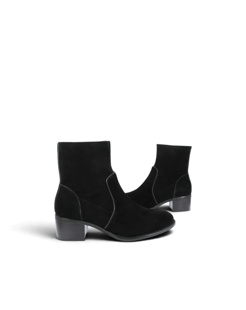 Bottines noir en daim