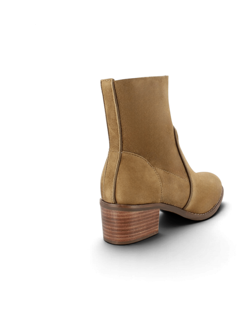 bottine marron daim