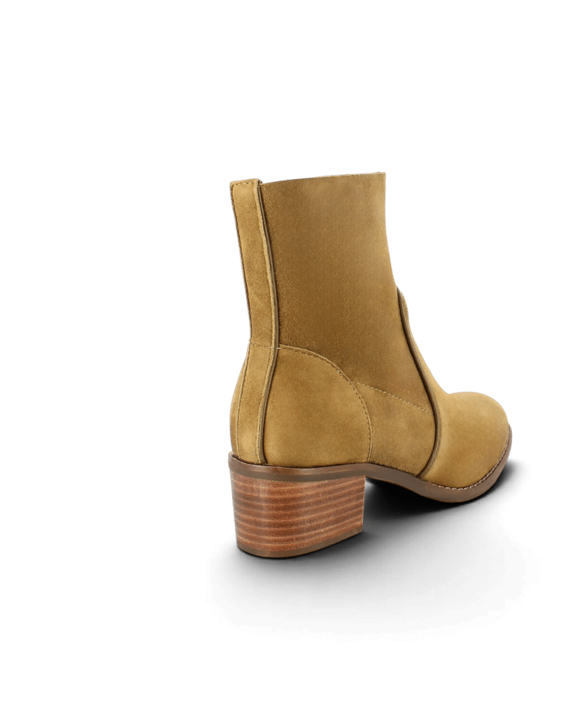 bottine marron daim