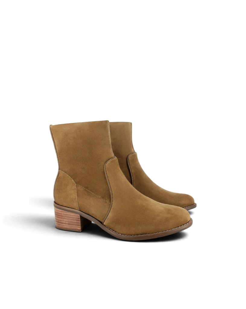 bottine marron daim