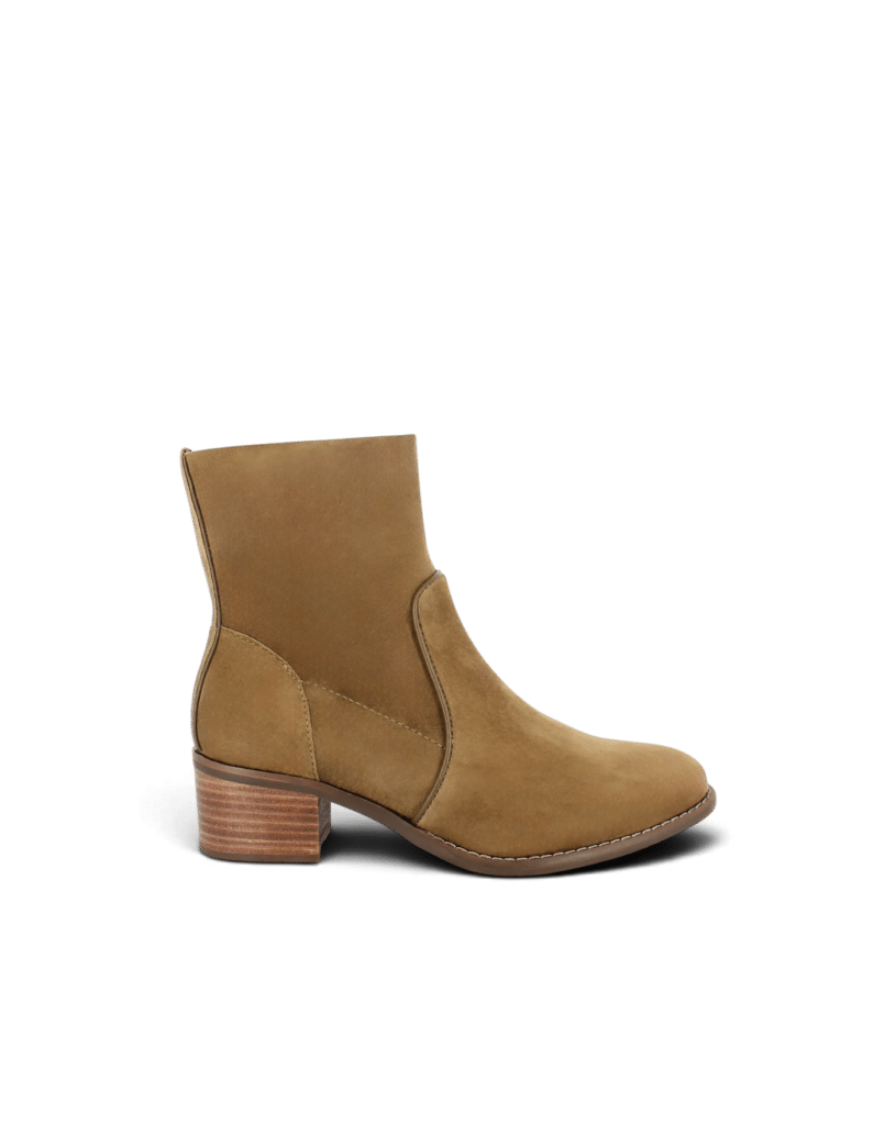 bottine marron daim