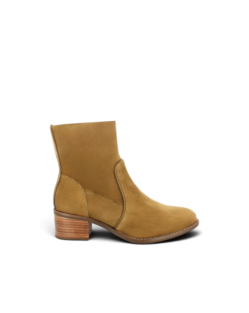 bottine marron daim