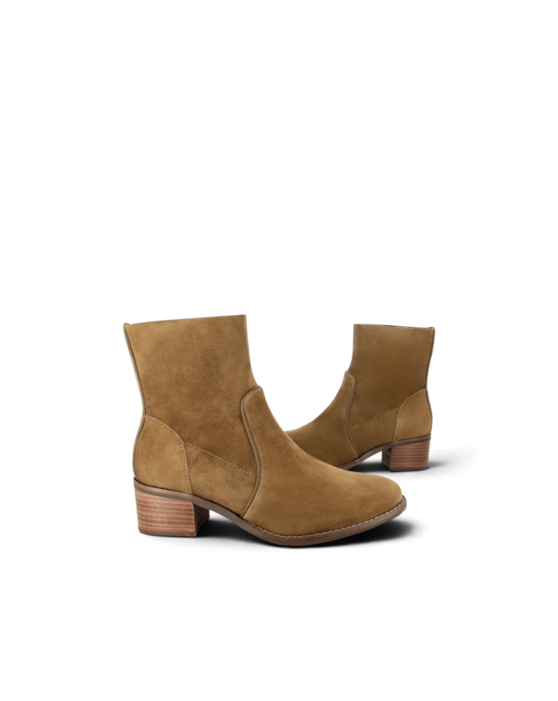 bottine marron daim