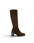Botte haute femme cuir figue marron