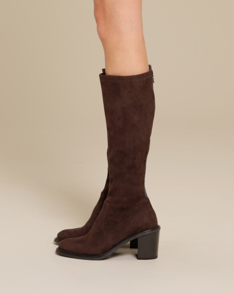 Bottes à talon stretch