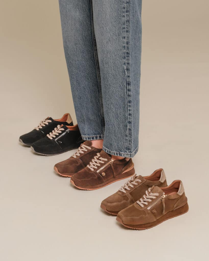 Basket femme cuir velours Yapo