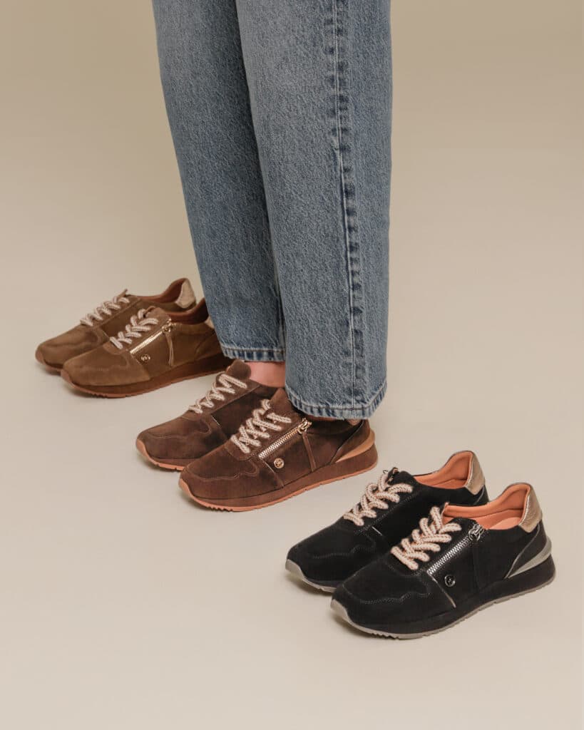Basket femme cuir velours Yapo