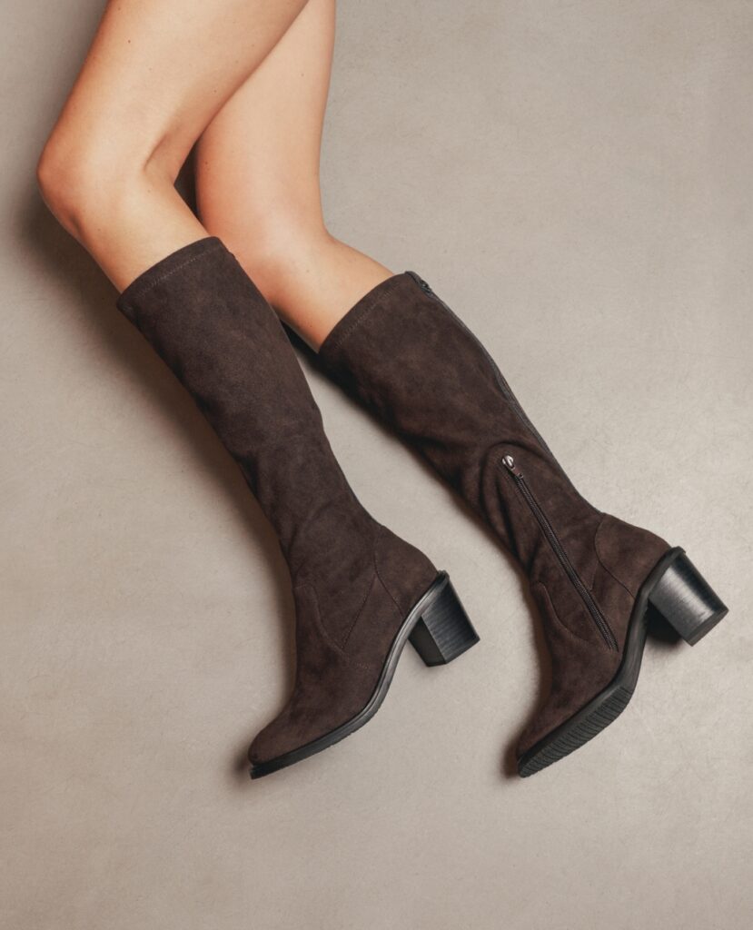 Bottes à talon stretch